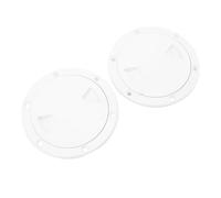 Alomejor 2PCS Marine Grade Boat Deck Plates with Thickened Rubber Seal For Easy Fit For Access and Inspections in Boats and Yachts (White)