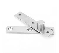 Alomejor 2pcs Stainless Steel Door Hinge 360 Degree Rotatable Pivot Hinge for Revolving Doors 95mm Long Durable (Eccentric Shaft)