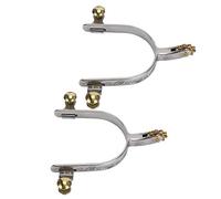 Alomejor 2PCS Stainless Steel Horse Spurs with Beautiful Patterns for Comfortable Riding, Compact Horse Boot Spurs for Female Riders