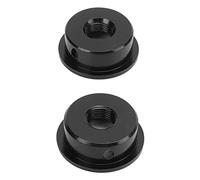 Alomejor 2PCS TL Electric Guitar Jack Cover Round Metal Plate with Mounting Screws for Bass Guitar Repair (Black)