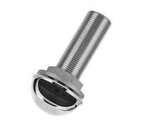 Alomejor 316 Stainless Steel Hose Barb Fitting Straight Thru Hull Connector 1 in Diameter 4.13 in Length for Boat Yacht RV Truck Car Sink Drain Scupper Bilge Pump