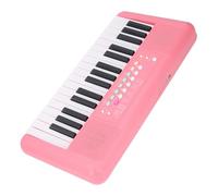 Alomejor 32 Key Electronic Keyboard Piano 32 Key Digital Keyboard Portable Piano with Microphone Dual Speakers 16 Tones 10 Rhythms 6 Percussion for Beginners Recording Playback (Strawberry Red)