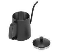 Alomejor 350ml Gooseneck Stainless Steel Coffee Kettle Long Spout for Brewing Tea Home Kitchen (Black)