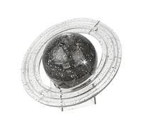 Alomejor 3D Crystal Puzzle, Translucent Crystal Blocks, 3D Plastic 40Pcs Saturn Shape for Your Colleagues Display Rack Saturn-Shaped Toy Table Families Friends (Gray)