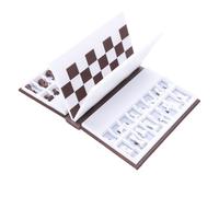 Alomejor 3D Printed Chess Book Magnetic Chessboard Elegant Display Piece Easy Setup and Storage Great for Office Breaks Robust Plastic Construction