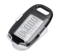 Alomejor 3D Sensor Pedometer with Clip Calorie Consumption Memory Portable Elderly Friendly Waist Clip Sports Step Counter