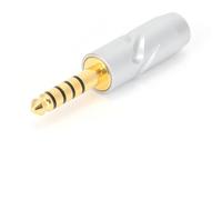 Alomejor 4.4mm 5 Pole Plug, Reliable Replacement for Headphone Connections, Ideal for and Furutech Gear, Metal Material, 1 Count (Silver)