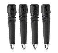 Alomejor 4 PCS Alpenstock Walking Pole Tips Replacement Rubber Caps for Hiking Trekking Sticks Outdoor Walking Poles Accessories - Durable Fit for Most Trekking Poles, Black