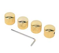 Alomejor 4 Pcs Guitar Bass Knob Dome Control Knobs Volume Tone Control Replacement Parts with Wrench
