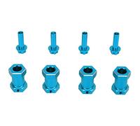 Alomejor 4 Pcs RC Wheel Hex HUB HUB Allial Allial Buckiner - CNC Seed Machined for the 1/10 Climbing Car RC (Blue)