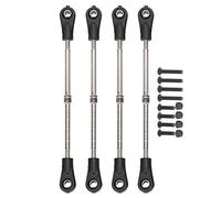 Alomejor 4-Piece Adjustable RC Rear Upper Suspension Arm Tie Rod Linkage Set for 1/10 Scale RC Cars and Trucks Off-Road Vehicle Parts