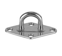 Alomejor 4 Types Diamond Pad Eye 304 Grade Stainless Steel Heavy Duty Pad Eye Boat/Yacht Accessory(5mm)