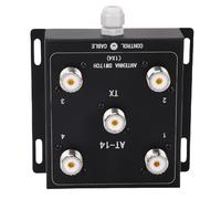 Alomejor 4 Way Coaxial Remote Antenna Switch High Efficiency 500W PEP for Roof and Tower Aluminum Alloy Construction