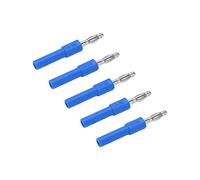 Alomejor 4mm to 2mm Changeover Plug Efficient Use Versatile for Industrial Instruments 5 Pcs PA Brass (Blue)