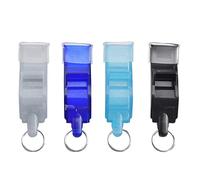 Alomejor 4PCS ABS Plastic Referee Whistle, Immaculate Consistent Strong Penetrating Sound, No Moving Parts No Blocking Cracking Freezing, with High Frequency Loud Pitch, for Sports