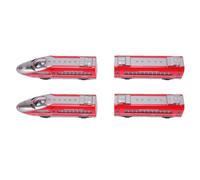 Alomejor 4pcs Alloy Rail Model, High Speed, Imaginative Role Play, Interlocking Tracks, for Boys Girls (Red)