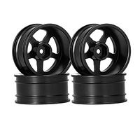 Alomejor 4PCs Aluminum -light Metal Wheel Discs for MN86 1/12 RC Crawler, Easy to Install and Be Suitable for RC Hobbyists (Black)