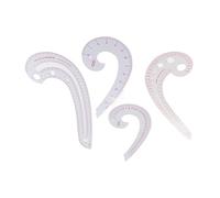 Alomejor 4Pcs Curve Ruler High Accuracy Cutting Sewing Yardstick for Dressmaking, Various Styles for Fashion Clothing Chasers