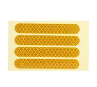 Alomejor 4PCS High Visibility Reflective Decals Safety Warning Reflective Strip Tape Sticker for Electric Scooter Front Rear Wheel (Yellow)