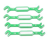 Alomejor 4PCS RC Car Turnbuckle Wrenches Aluminum Alloy RC Maintenance Spanner 3.0-6.0mm for Adjusting Ball Joints (Green)