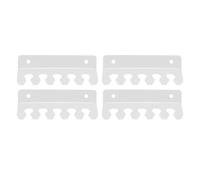 Alomejor 5 Slot Acrylic Cable Holder Clamp/Holder Set for Multi Cable Organization on Desk Wall, Efficient Cord Management for Home Office, 4 Pcs (Transparent)