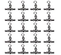 Alomejor 5 Types 20pcs Fishing Swivels Connector Copper Fishing Crimp Swivel Cross line Crane Swivel T shape Barrel Snap Hook Line Connector (2#)