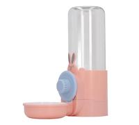 Alomejor 500ml Hanging Automatic Pet Water Dispenser, Large Capacity Cage Suspended Water Bottle for Small Animals, with Easy Clean Design (Pink)
