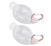Alomejor 50ml Travel Squeeze Bottle Set with Keychain Eco-Friendly Refillable Liquid Container for Cosmetics (Flip cover maple leaf style)