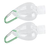 Alomejor 50ml Travel Squeeze Bottle Set with Keychain Eco-Friendly Refillable Liquid Container for Cosmetics (Flip heart-shaped model)