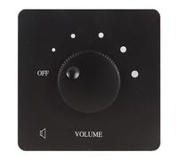 Alomejor 50W Volume Control Adjustable Knob with 5 Gears for Home Speakers Stylish Design Durable Flame Retardant PC Material (Black)