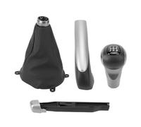 Alomejor 5Pcs Gear Shift Knob Set with Boot Robust Manual Gear Shifter for Easy Installation and Improved Driving Comfort