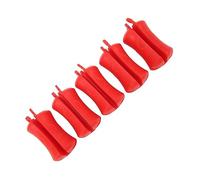 Alomejor 5PCS Silicone Fishing Rod Fixed Balls, Reusable Fishing Pole Fasteners with Secure Binding, Portable Accessories for Anglers and Boaters (Red)
