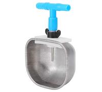 Alomejor 5Pcs Stainless Steel Automatic Drinker Nipple Bowl for Waterer Farm Accessory, High Elastic Spring Clamp Fixing, Suitable for Feeding (Large stainless steel one-piece tee)