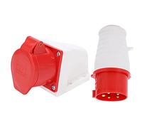 Alomejor 5Pin Industrial Plug 16A Surface Mount IP44