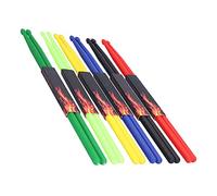 Alomejor 6 Pairs 5A Nylon Drumsticks, Professional Lightweight Non Slip Elastic Drumsticks with Multiple Colors, for Adults Kids Electronic Drum