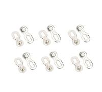 Alomejor 6 Pairs Bicycle Missing Link Chain Link Bicycle Missing Chain Link Quick Split Chain Master Link for Mountain Road Bicycle (10 Speed)
