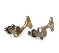 Alomejor 6 Pcs All Sealed Tuning Keys, Brass Bass Tuning Key 3L+3R, with Installation Tools, for Electric Bass Guitar
