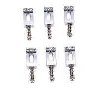 Alomejor 6 Pcs Electric Guitar Tremolo Saddle, Stainless Steel Bridge Saddles with Tremolo Function for Electric Guitar Replacement