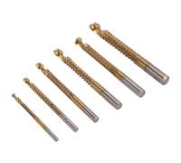 Alomejor 6 Pcs Side Cutting Drill Bits High Speed Steel Spiral Saw for Versatile Use in Wood Metal Plastic 3mm 4mm 5mm 6mm