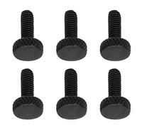 Alomejor 6 Pcs Tremolo Bridge String Locking Screw, M4 Thread Metal Fine Tuning Screws for Electric Guitar, with Premium Iron Material (Black)
