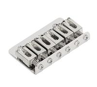 Alomejor 6 String Guitar Fixed Saddle Bridge Top Loader for Improved Intonation and Exquisite Appearance for Guitar Expectation, Iron Material (Silver)