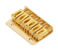 Alomejor 6 String Guitar Fixed Saddle Bridge Top Loader for Improved Intonation and Exquisite Appearance for Guitar Expectation, Iron Material (Gold)