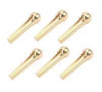 Alomejor 6Pcs Copper Bridge Pin for Acoustic Folk Guitar, Stabilizes String Vibration, Eliminates Popping Noise, with Improved Conductivity