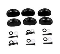 Alomejor 6Pcs Guitar Tuning Peg Key Button, Metal Replacement Handle for Electric Folk Guitar, with Stylish Design (Black)