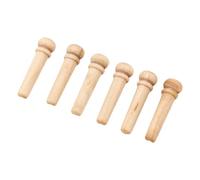 Alomejor 6PCS Maple Wood Guitar Bridge Pins, Sturdy Wear Resistant Pressure String Nails for Improved Sound Clarity, with Wide Application for Practice Performance Recording