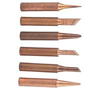 Alomejor 6Pcs Solder Tips Replacement for Soldering Station Tool with Copper Material for Precision Welding Needs