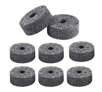 Alomejor 8 Pcs Drum Cymbal Felt Pads, Replacement Parts Black Accessory, with Excellent Water Absorption for Stable Sound, Suitable for All Kinds of Drum