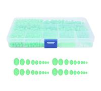 Alomejor 800 Pcs Luminous Fishing Beads, Non Slip Multi Models Tackle Tools with Glow in Dark Center Hole, for Saltwater Freshwater Streams Pools Lakes Rivers Angler