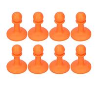 Alomejor 8pcs Tent Thunder Proof Cap Tent Pole Rod Support Thunder Proof Cap for Outdoor Camping Hiking Tent Accessories (Orange)