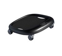 Alomejor Abdominal Training Wheel, Core Strengthener Exercise Roller with 4 Silent Wheels for Home Gym, Multi Directional Sliding Disc for Ab Workout (Black)